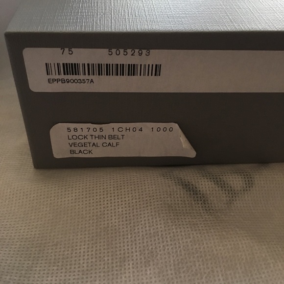BALENCIAGA Gold Heart Lock & Key Leather Belt 75cm